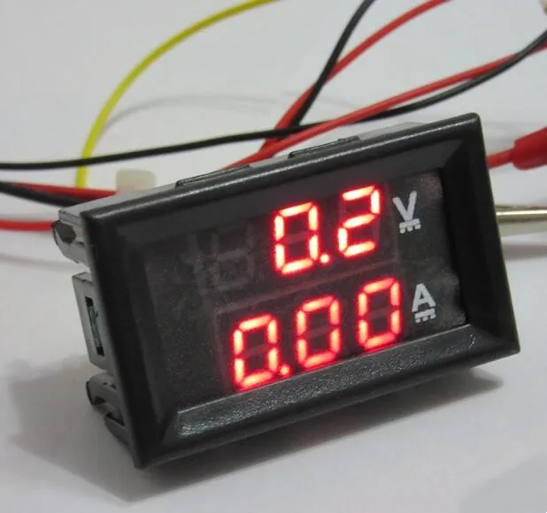 Digital Voltmeter Ammeter DC 100V 10A Amp Voltage Current Meter Tester 0.28 Inch Dual LED Display Panel with Connect Wires - Image 7