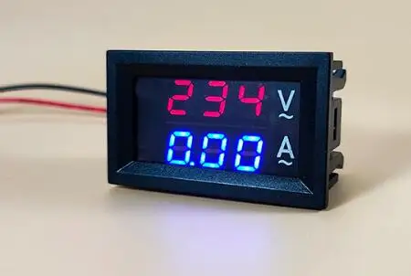 Digital Voltmeter Ammeter DC 100V 10A Amp Voltage Current Meter Tester 0.28 Inch Dual LED Display Panel with Connect Wires - Image 8