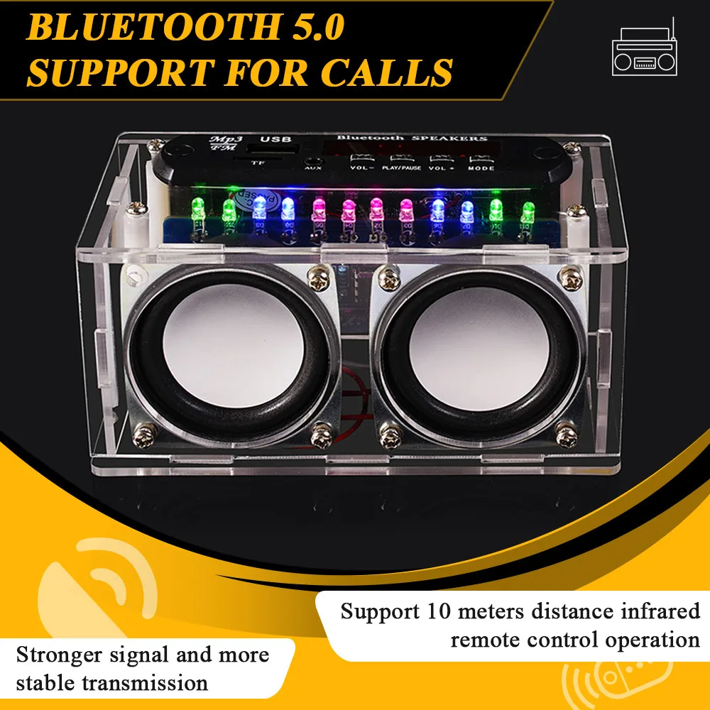 DIY Bluetooth Speaker Kit with FM Radio 87.5-108MHZ DIY Soldering Project Practice Electronic Kit Solder Assembly U Disk TF - Image 4