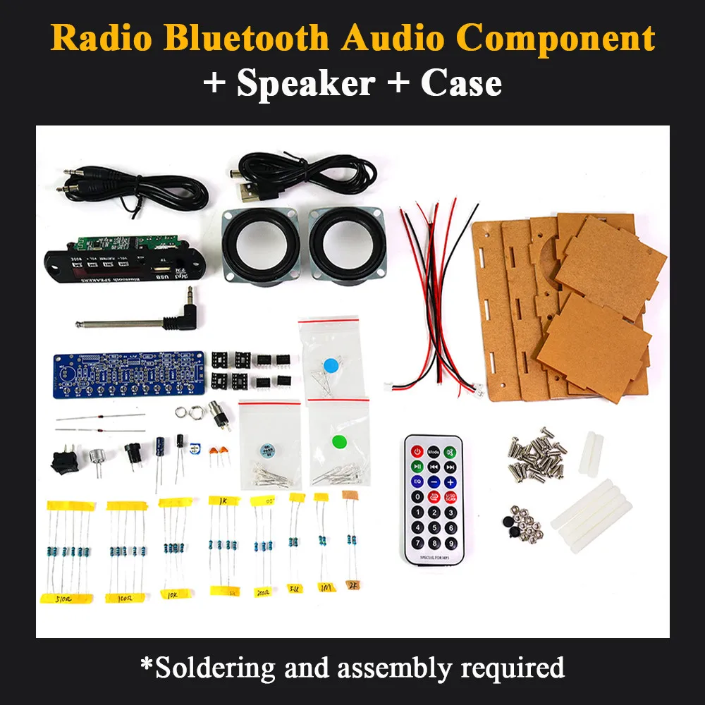 DIY Bluetooth Speaker Kit with FM Radio 87.5-108MHZ DIY Soldering Project Practice Electronic Kit Solder Assembly U Disk TF - Image 6