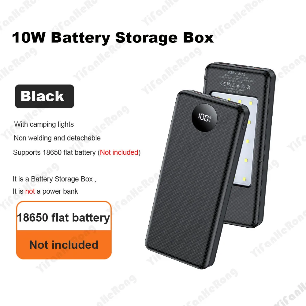 DIY Dual USB Type C Box 18650 Battery Power Case Digital Display for 8x18650 Battery Charging Outer Case QC3.0 PD22.5W Wireless - Image 11