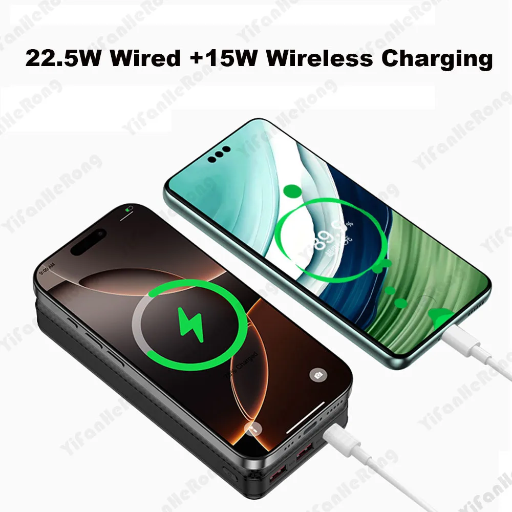 DIY Dual USB Type C Box 18650 Battery Power Case Digital Display for 8x18650 Battery Charging Outer Case QC3.0 PD22.5W Wireless - Image 4