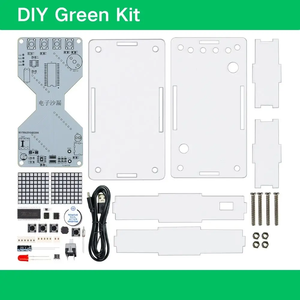 DIY Electronic Kit LED Dot Matrix Component Hourglass Gravity-Sensing Timer PCB Soldering Practice Kit Dual Power Supply DC5V - Image 9