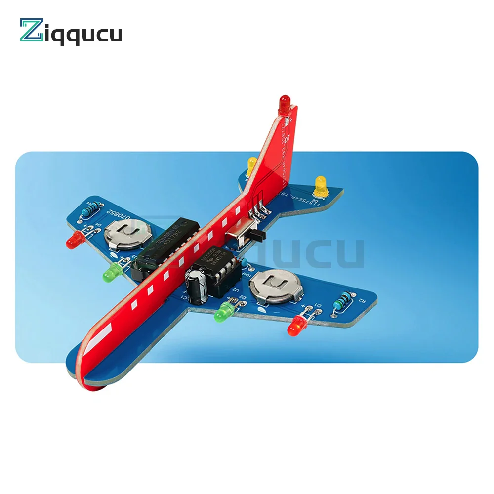 DIY Electronic Kit LED Flow Light Aircraft Model Kit DIY Electronic Welding Practice Kit Electronic Science Assembly Kit - Image 3