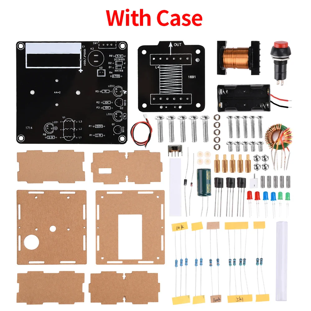 DIY High-Voltage Electromagnetic Cannon Electronic Kit DC3V Enhanced Edition Circuit Board Soldering Practice Kit - Image 8