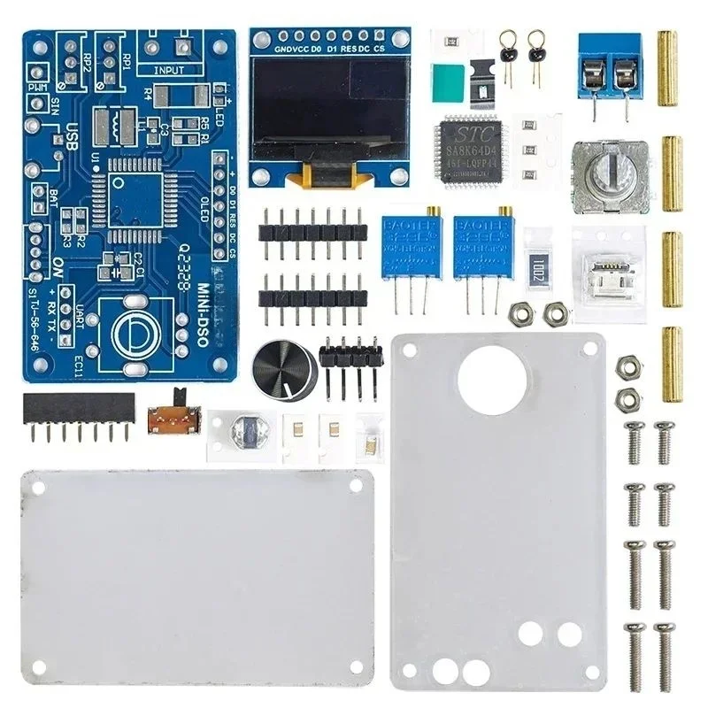 DIY Mini Digital Oscilloscope Kit STC8K8A Microcontroller Electronic Soldering Practice Loose Parts - Image 7