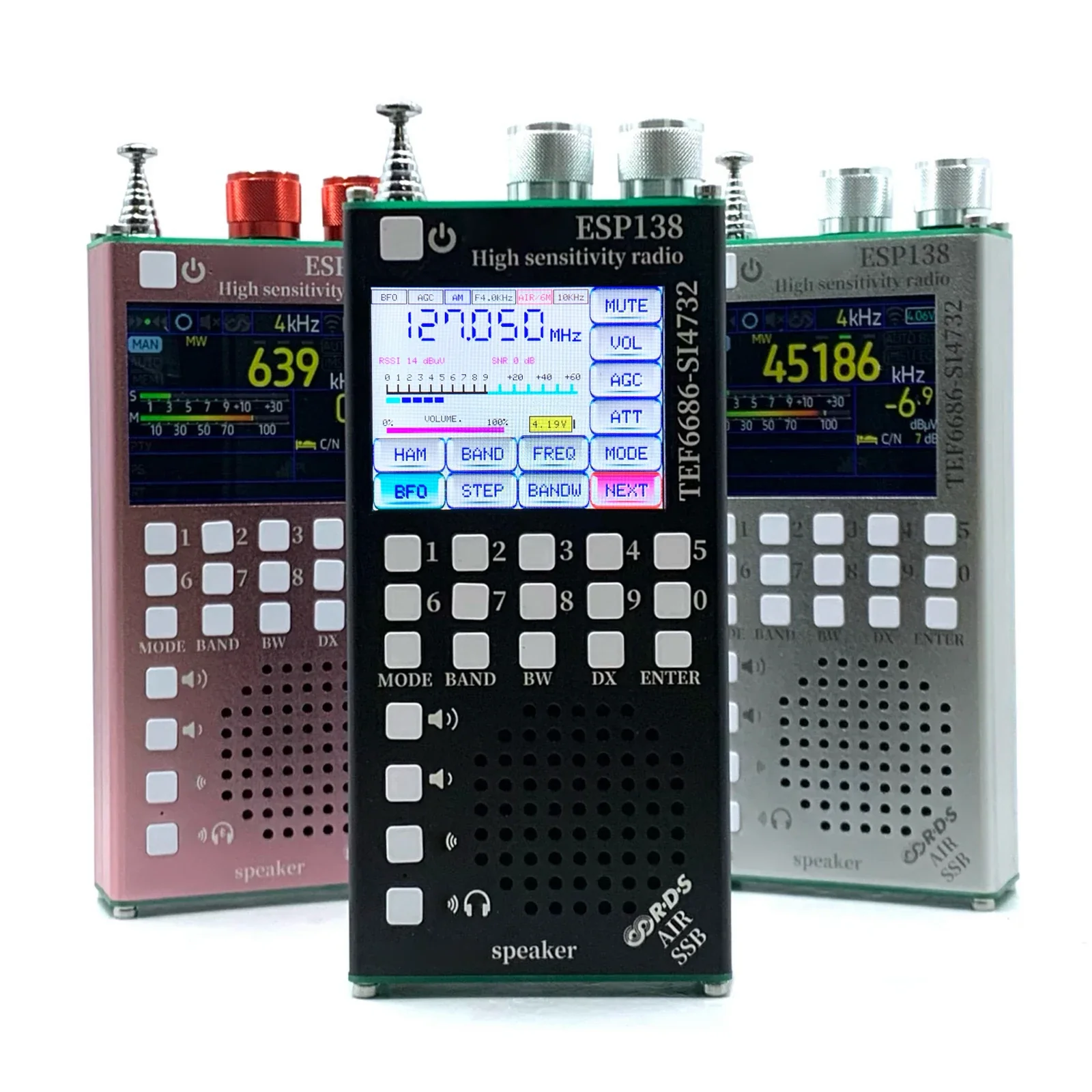 Dual Modes RDS Data Display Radio 2500mAh Hand-Held Radio Receiver ESP138 ESP32 SI4732 for Bluetooth-Compatible Speakers - Image 2