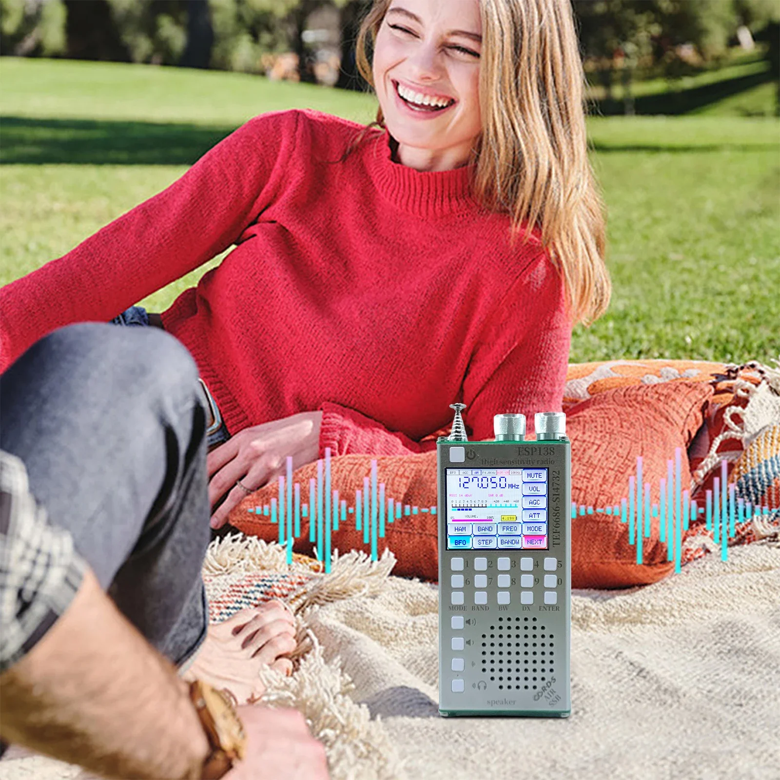 Dual Modes RDS Data Display Radio 2500mAh Hand-Held Radio Receiver ESP138 ESP32 SI4732 for Bluetooth-Compatible Speakers - Image 3