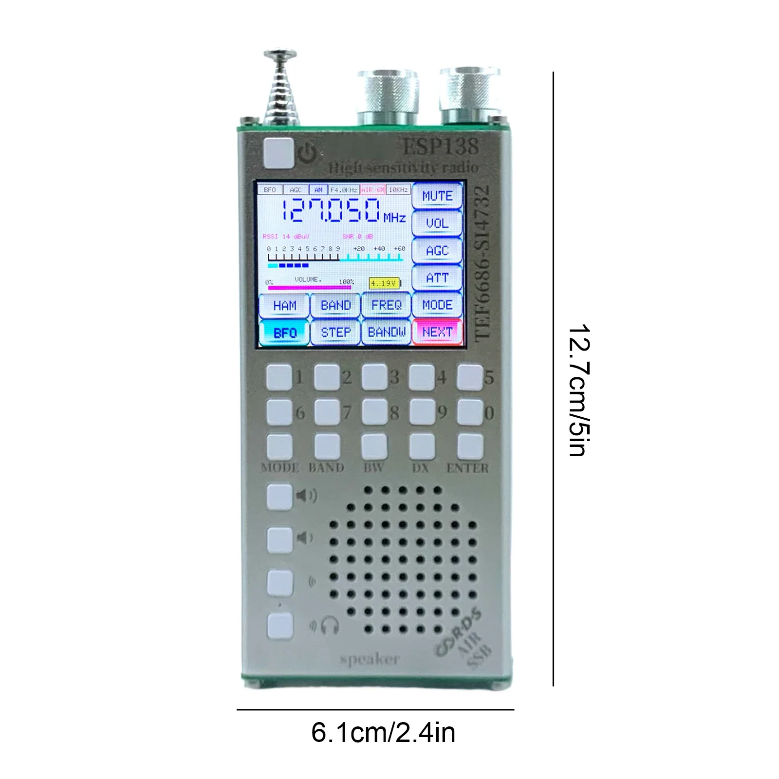 Dual Modes RDS Data Display Radio 2500mAh Hand-Held Radio Receiver ESP138 ESP32 SI4732 for Bluetooth-Compatible Speakers - Image 5