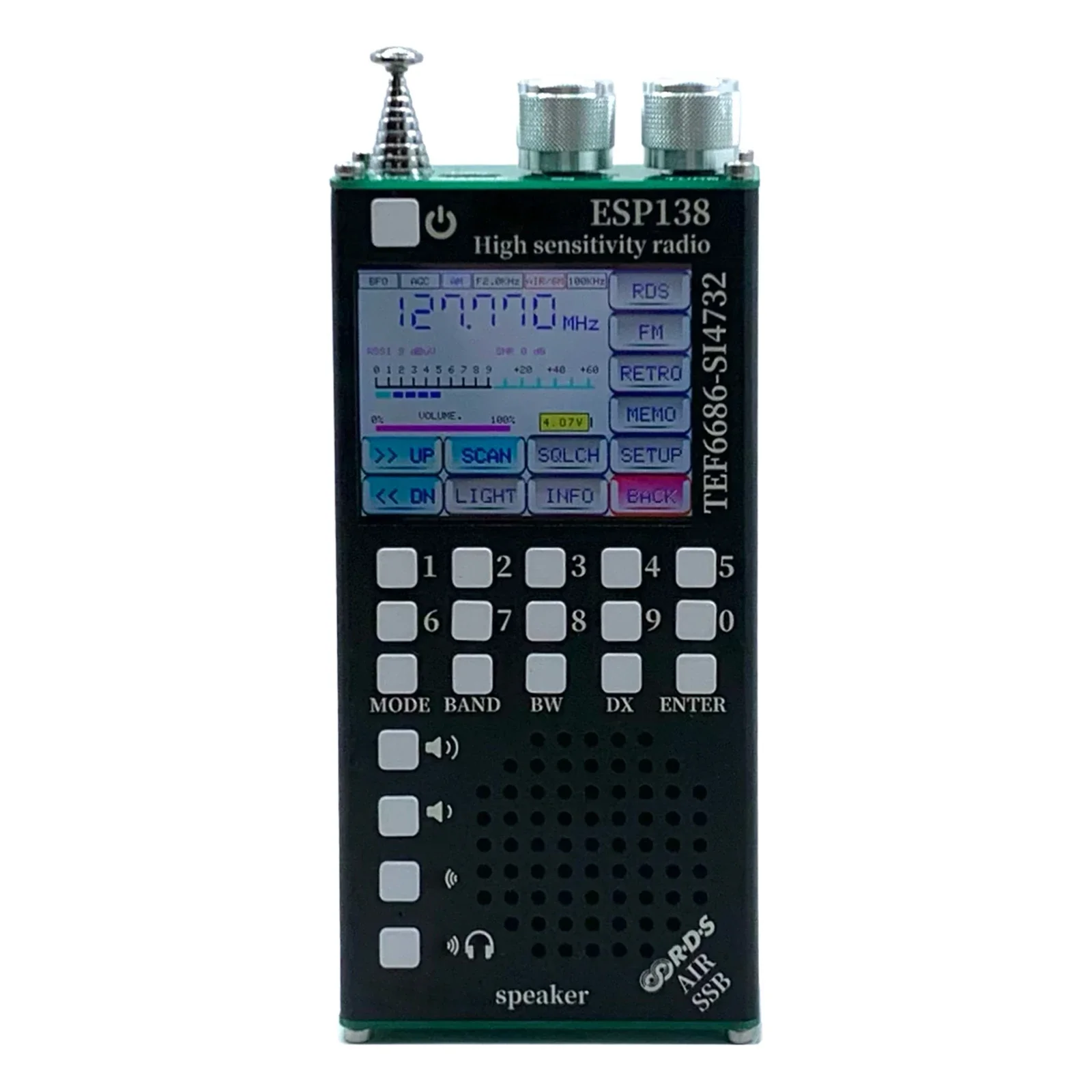 Dual Modes RDS Data Display Radio 2500mAh Hand-Held Radio Receiver ESP138 ESP32 SI4732 for Bluetooth-Compatible Speakers - Image 7