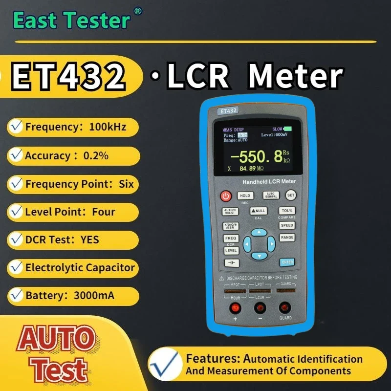 East Tester LCR Digital Bridge Meter ET43 USB Handheld High Precision Capacitance Inductance Resistance Test Digital Display - Image 8