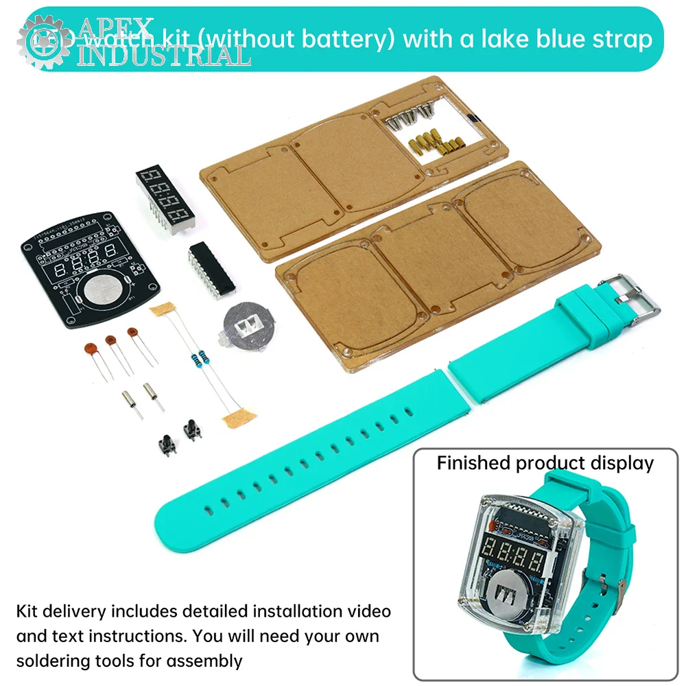Electronic Watch DIY Kit LED Digital Tube Display Microcontroller Clock Assembly Circuit Board Making Creative Welding Practice - Image 10