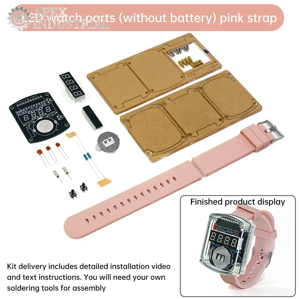 Electronic Watch DIY Kit LED Digital Tube Display Microcontroller Clock Assembly Circuit Board Making Creative Welding Practice - Image 11