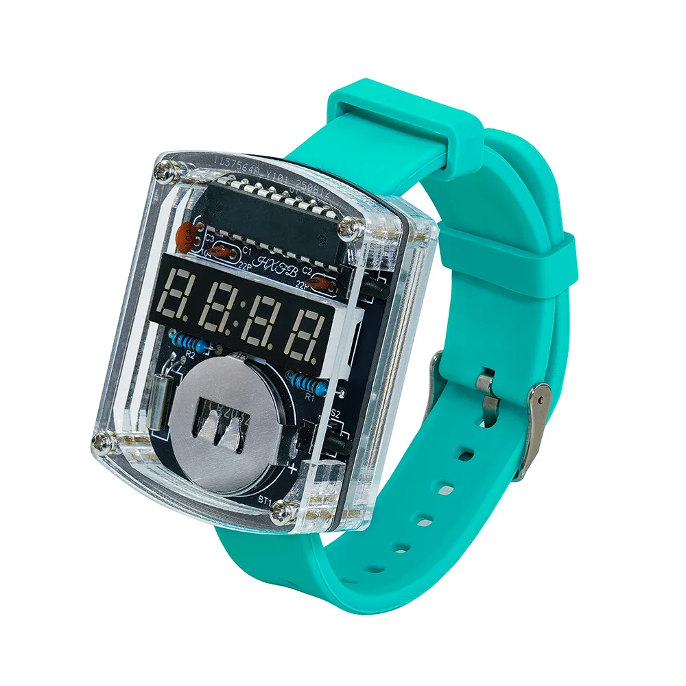 Electronic Watch DIY Kit LED Digital Tube Display Microcontroller Clock Assembly Circuit Board Making Creative Welding Practice - Image 3