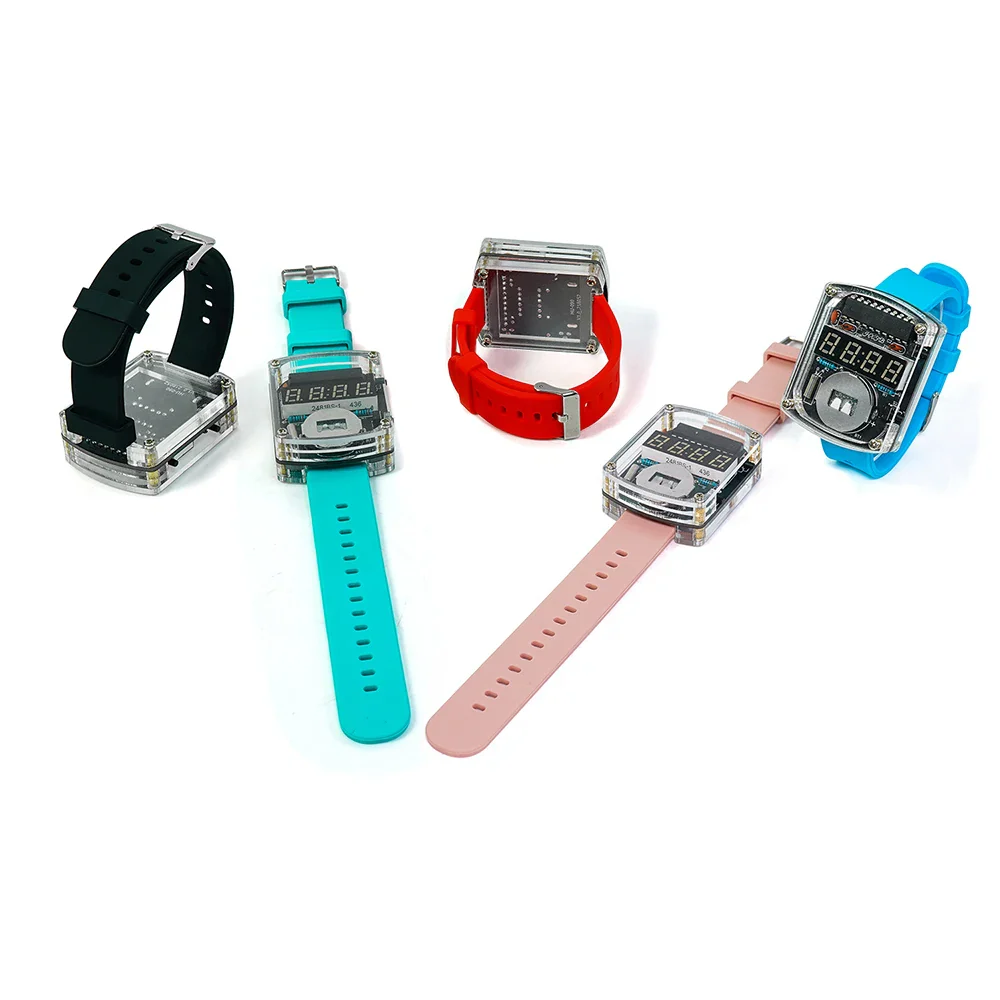 Electronic Watch DIY Kit LED Digital Tube Display Microcontroller Clock Assembly Circuit Board Making Creative Welding Practice - Image 5