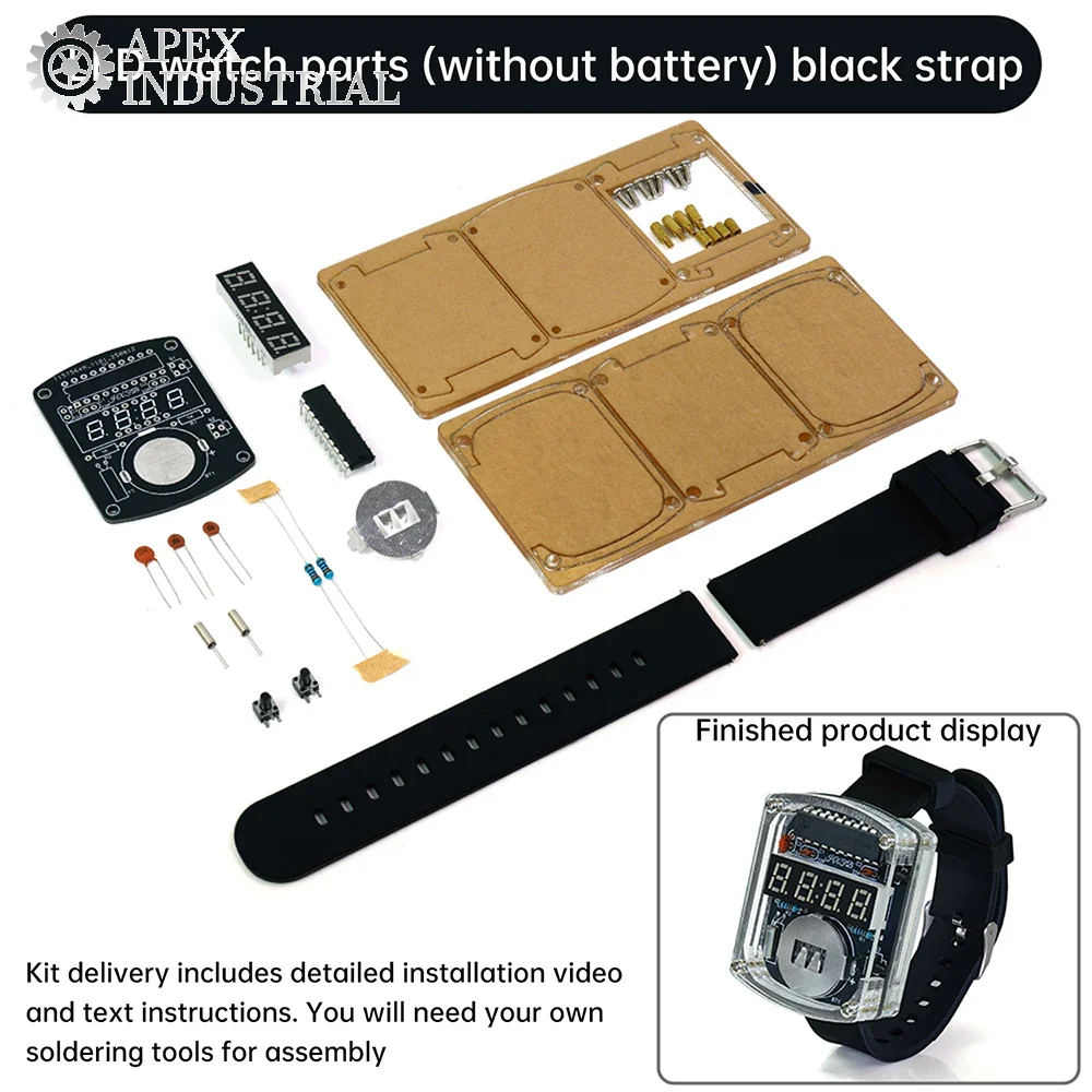 Electronic Watch DIY Kit LED Digital Tube Display Microcontroller Clock Assembly Circuit Board Making Creative Welding Practice - Image 7
