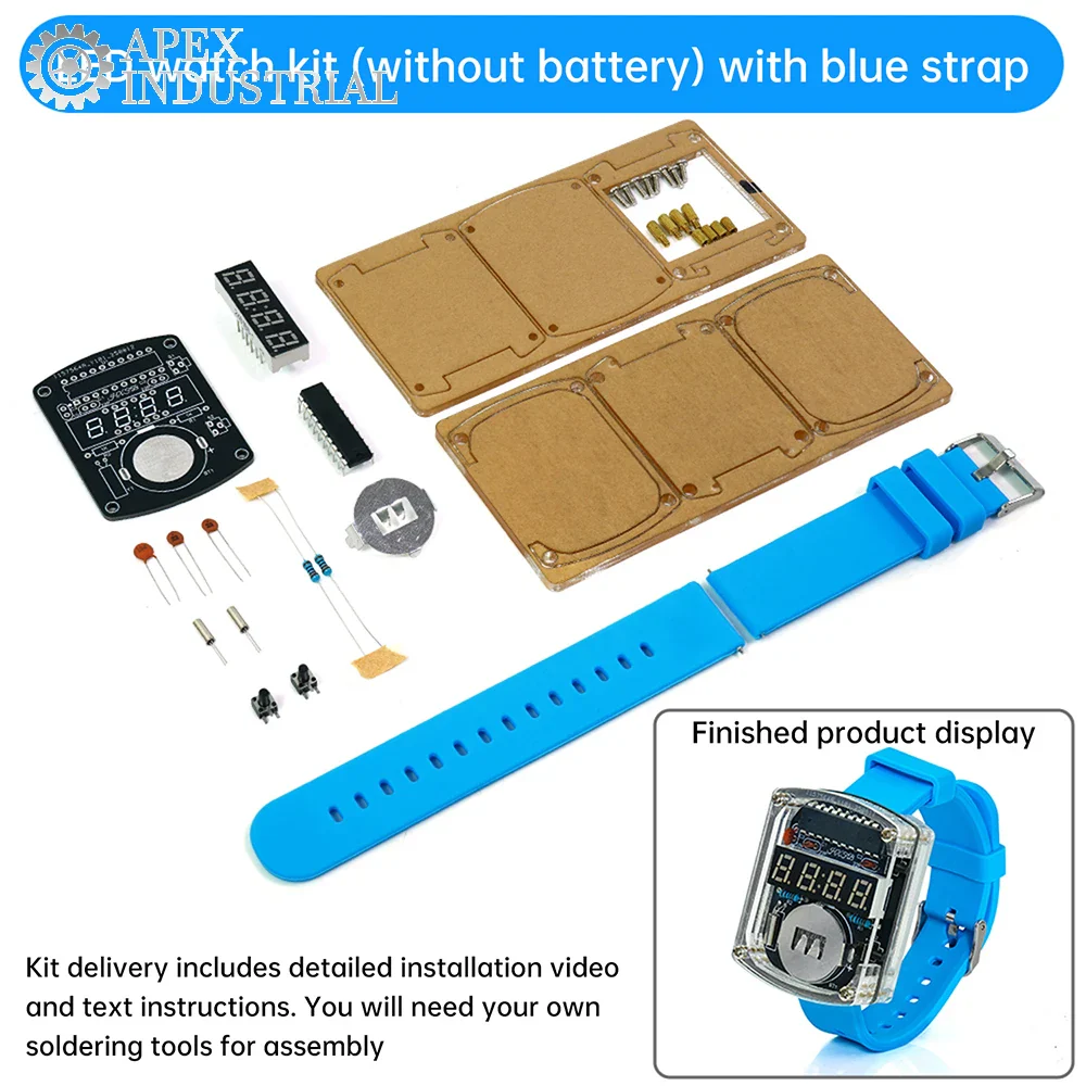 Electronic Watch DIY Kit LED Digital Tube Display Microcontroller Clock Assembly Circuit Board Making Creative Welding Practice - Image 8