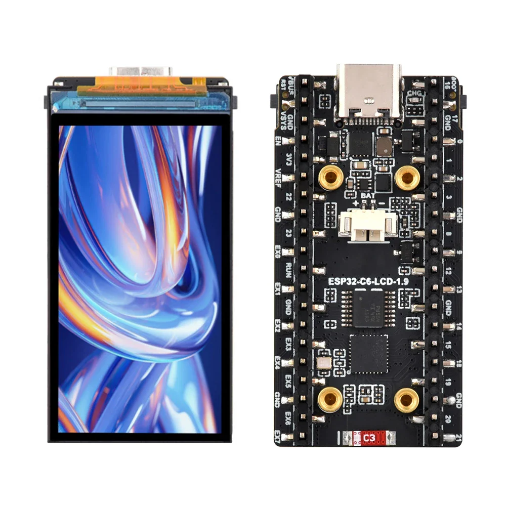 ESP32-C6 1.9 Inch Capacitive Touch Display IPS 170×320 LCD Camera Touch Option Supports WiFi Bluetooth Development Board ESP-32 - Image 6