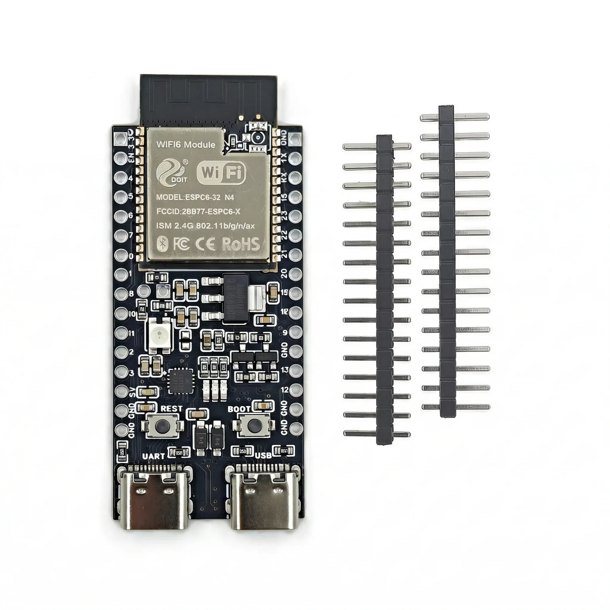 ESP32-C6-DevKitC-1 Development Board ESP32 N4 Core Board 4MB Flash WIFI6 BLE Zigbee Compatible ESP32 Module - Image 2
