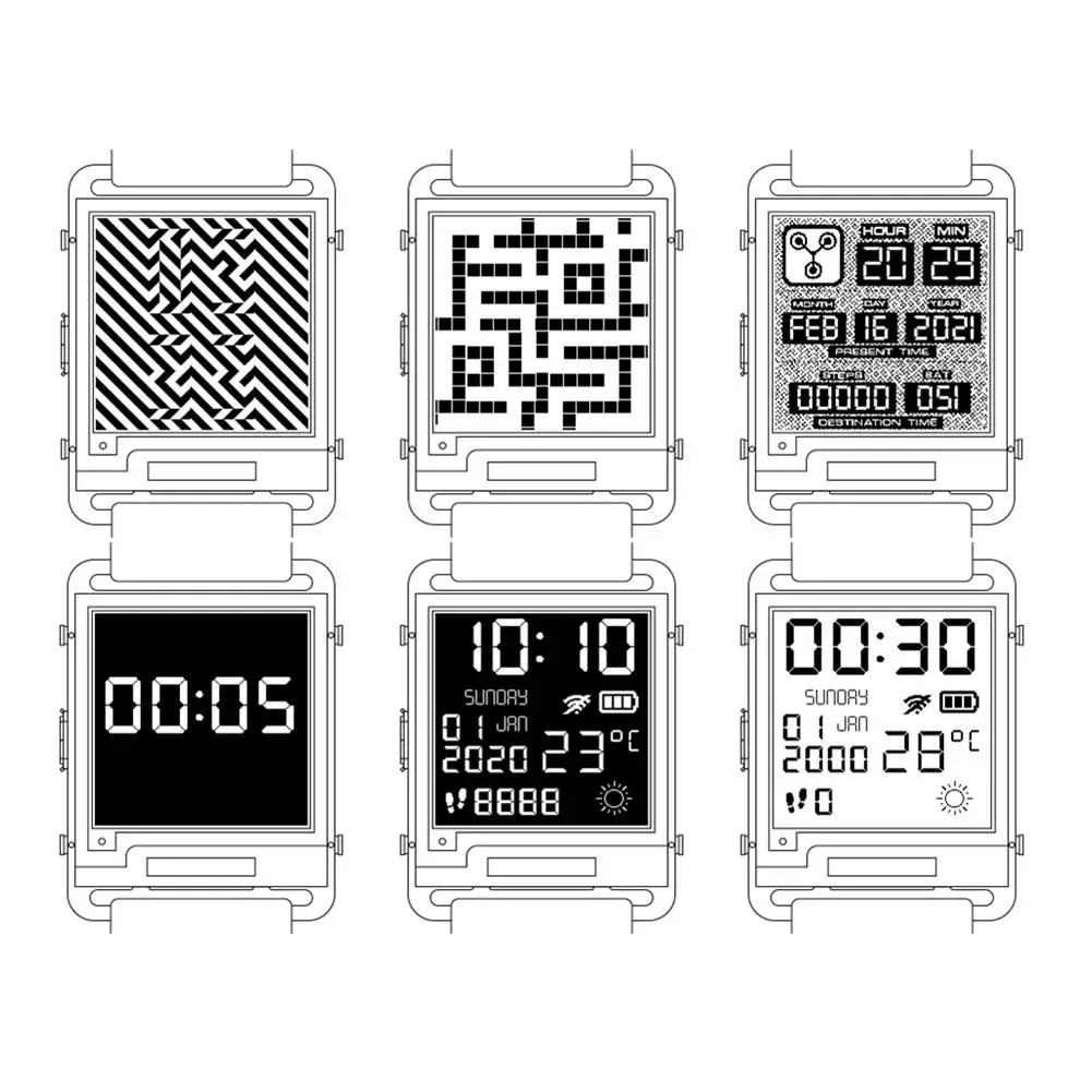 ESP32 Open Source V2.0 Gift E-ink Display Smart Watch Display Screen 200x200 Ultra-low Power Electronic Smart Watch 2025 - Image 3