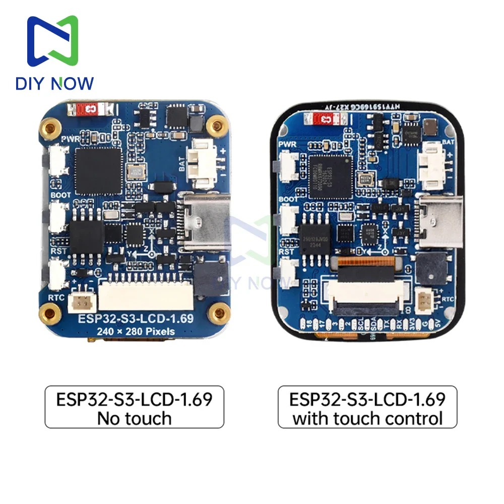 ESP32-S3 1.69-inch IPS Touch LCD Display Development Board 240×280 ST7789V2 SPI Display Module and 6-axis Sensor for Arduino - Image 3