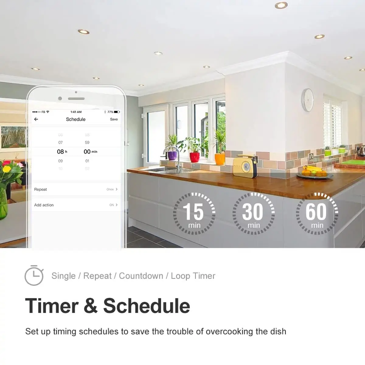 eWeLink 30A High-Power Smart WiFi Relay Switch - Wireless Remote Control via APP/Alexa/Google Home | DIY Timer & Automation | Pl - Image 2