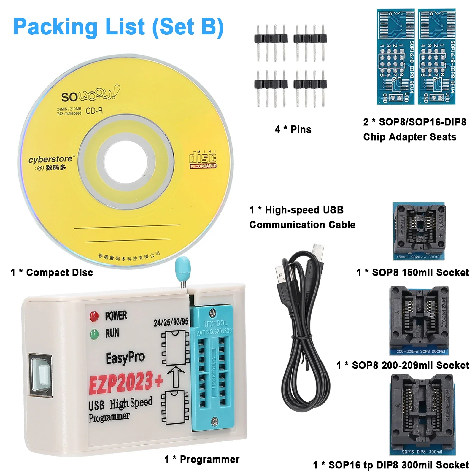 EZP2023+ High-Speed USB SPI Programmer Support 24/25/93/95 EEPROM 25 Flash Bios Chip Support PC Programmer Firmware Upgrade - Image 8