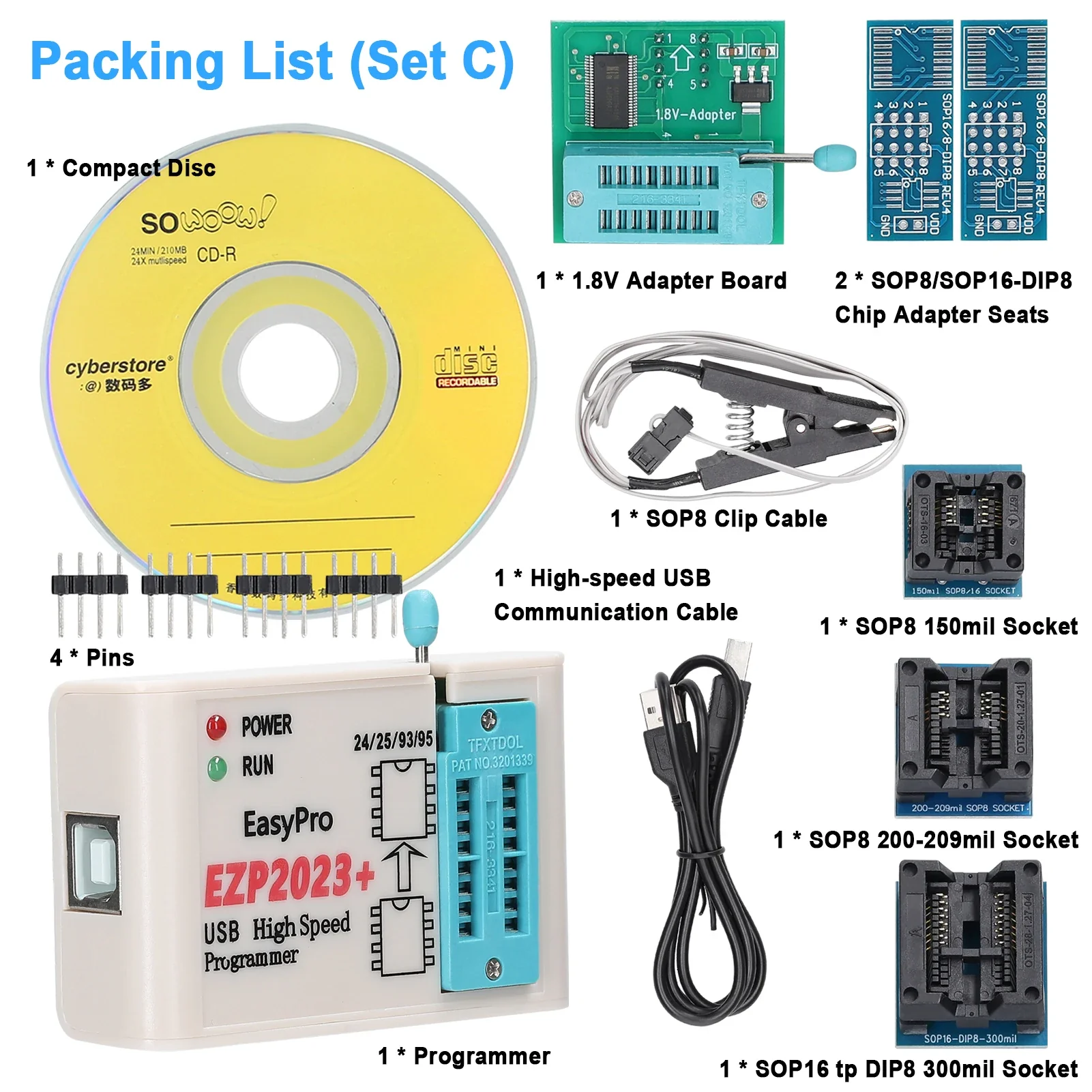 EZP2023+ High-Speed USB SPI Programmer Support 24/25/93/95 EEPROM 25 Flash Bios Chip Support PC Programmer Firmware Upgrade - Image 9