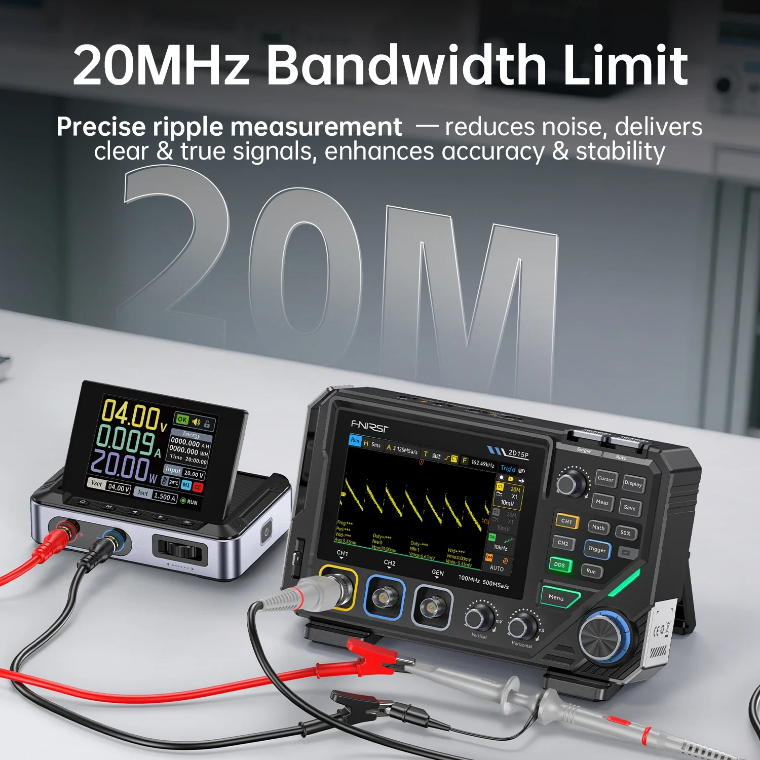 FNIRSI 2D15P  Touch Screen Oscilloscope  Multimeter Signal Generator - Image 2