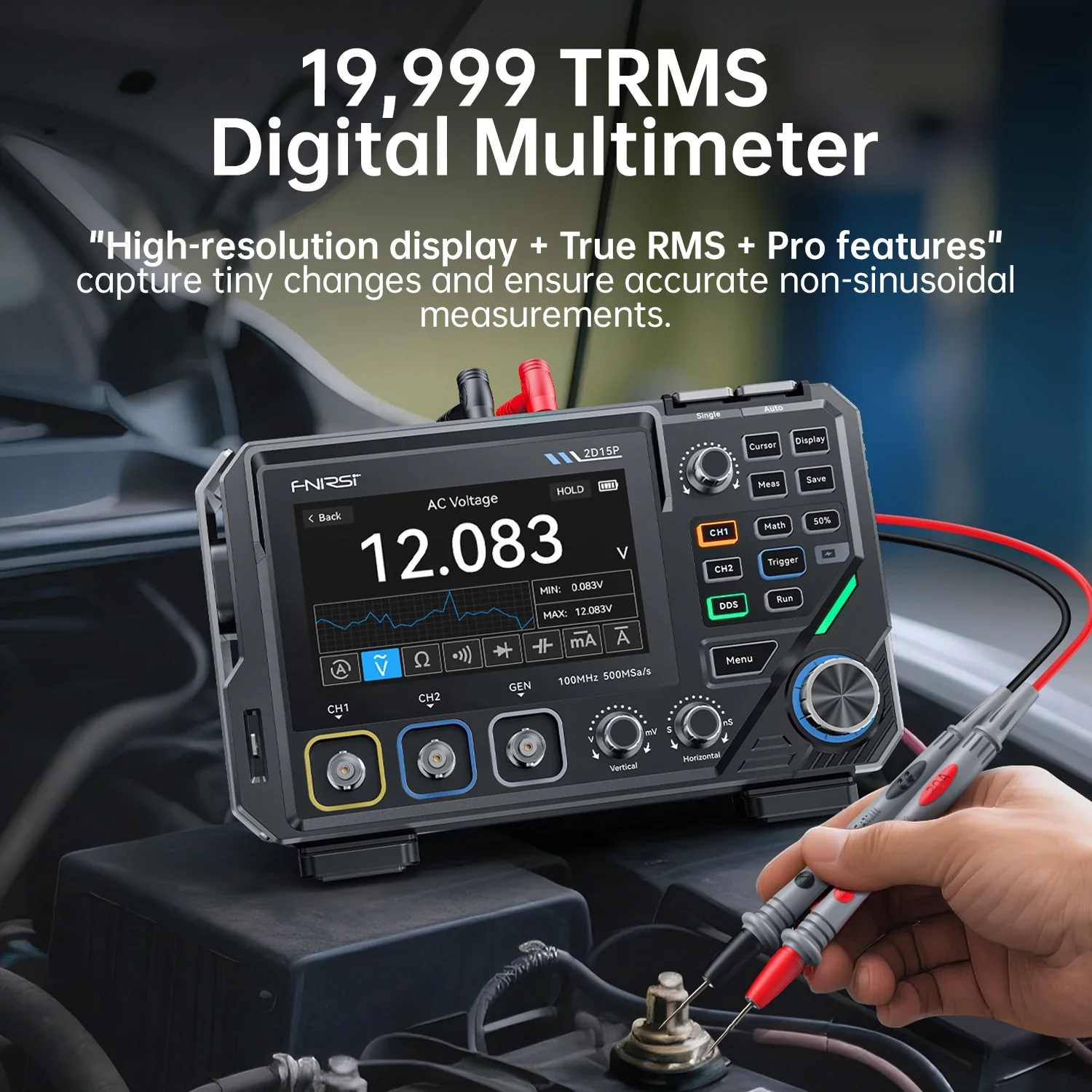 FNIRSI 2D15P  Touch Screen Oscilloscope  Multimeter Signal Generator - Image 4
