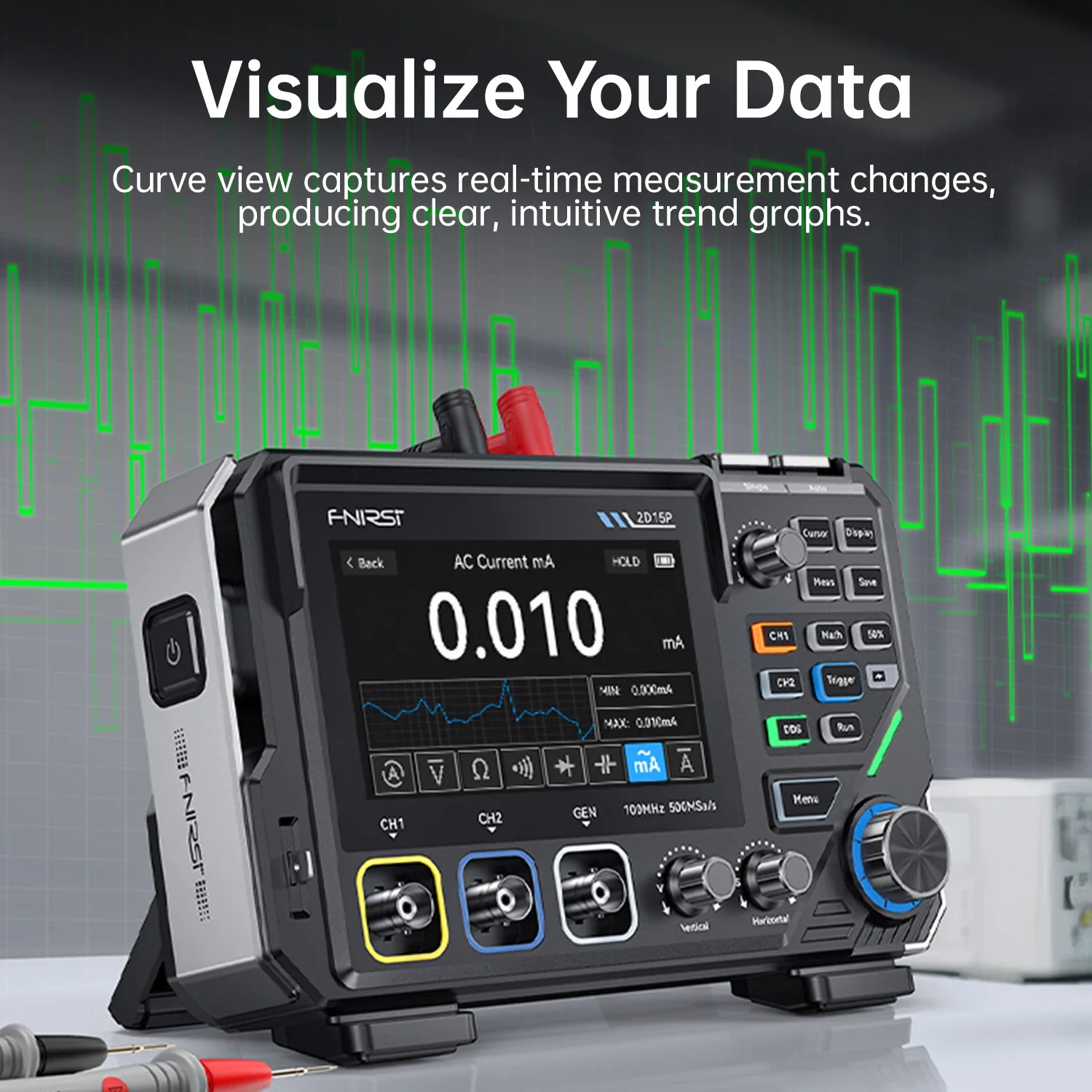 FNIRSI 2D15P  Touch Screen Oscilloscope  Multimeter Signal Generator - Image 5