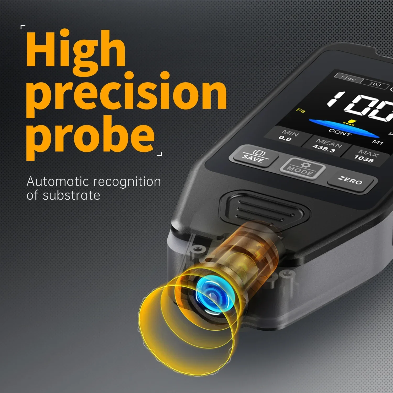 FNIRSI CTG-20 Coating Thickness Gauge 0-1400um Fe nFe Fe+Zn Electroplate Metal & Putty Powder - Image 5