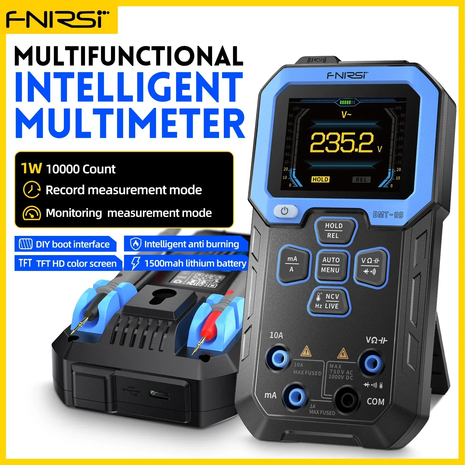 FNIRSI DMT-99 Digital Multimeter Current Voltage Tester - Image 7