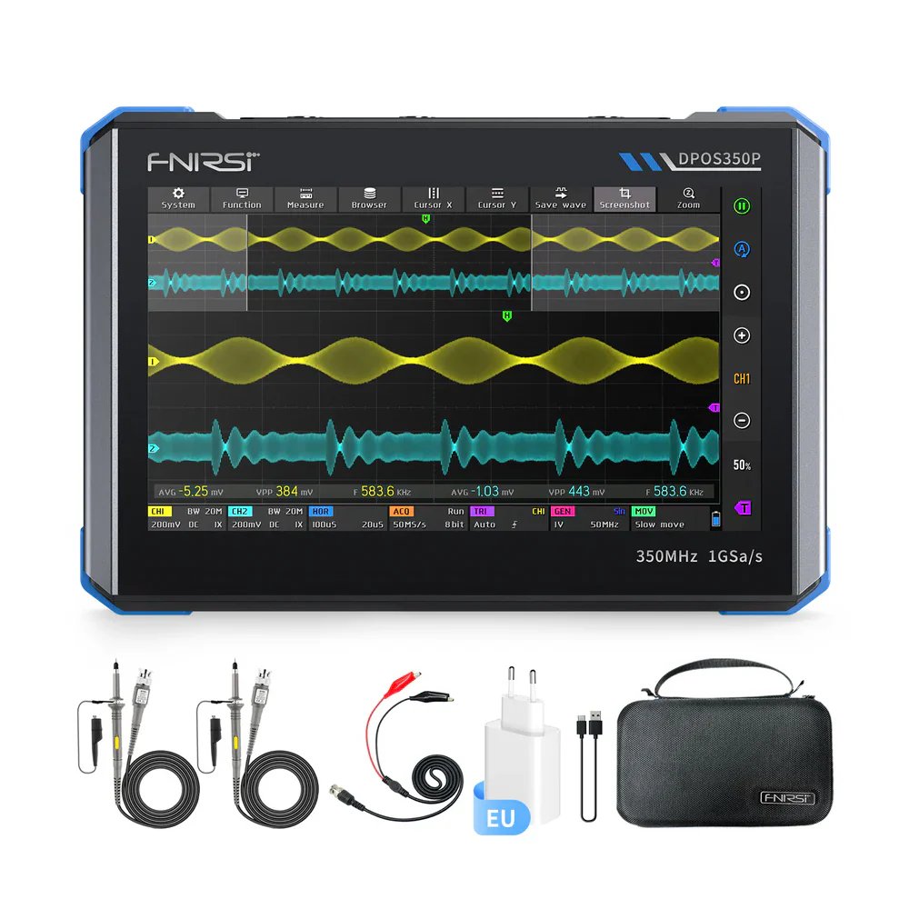 FNIRSI DPOS350P 4in1 Tablet Oscilloscope 2 Channel 350MHz Signal Generator 50MHz - Image 9