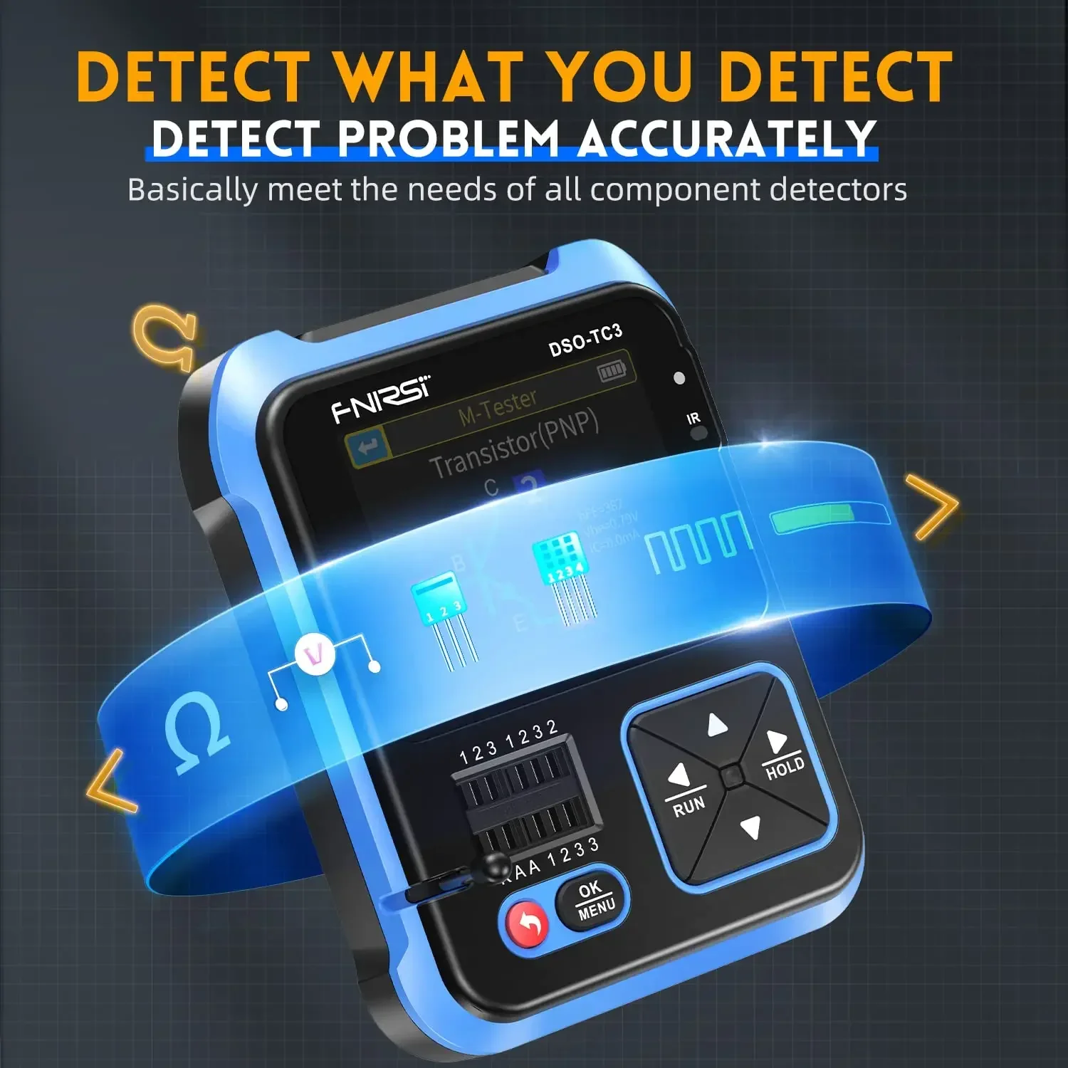 FNIRSI DSO-TC3  Digital Oscilloscope Mini Transistor Tester - Image 3