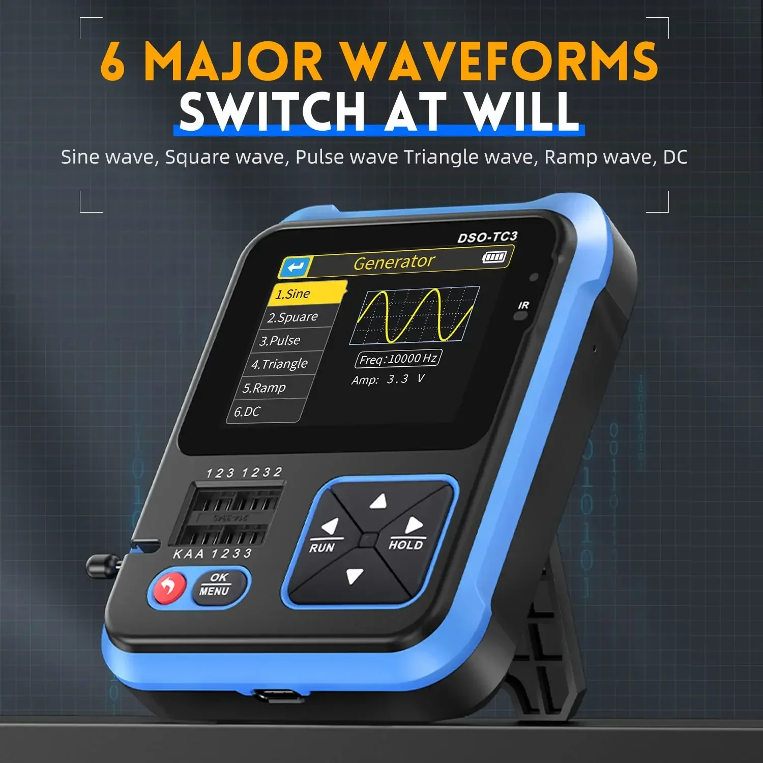 FNIRSI DSO-TC3  Digital Oscilloscope Mini Transistor Tester - Image 5