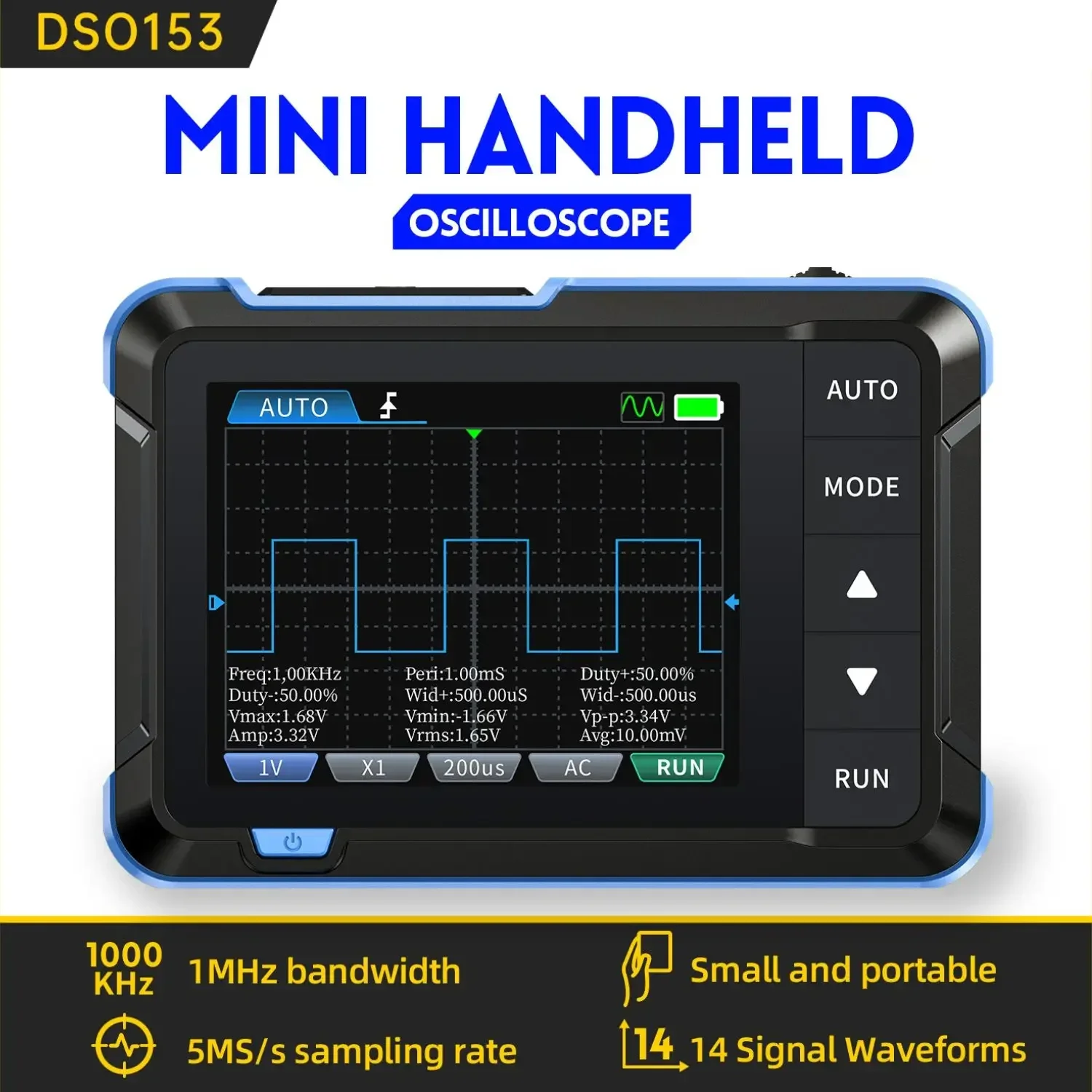 FNIRSI DSO153 Mini Oscilloscope Signal Generator Oscope Tool - Image 2