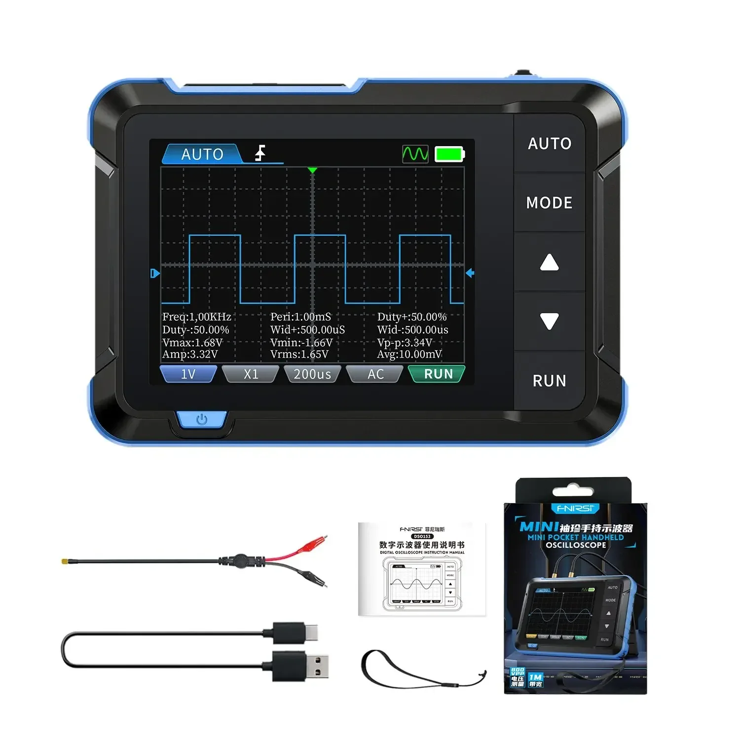 FNIRSI DSO153 Mini Oscilloscope Signal Generator Oscope Tool - Image 7