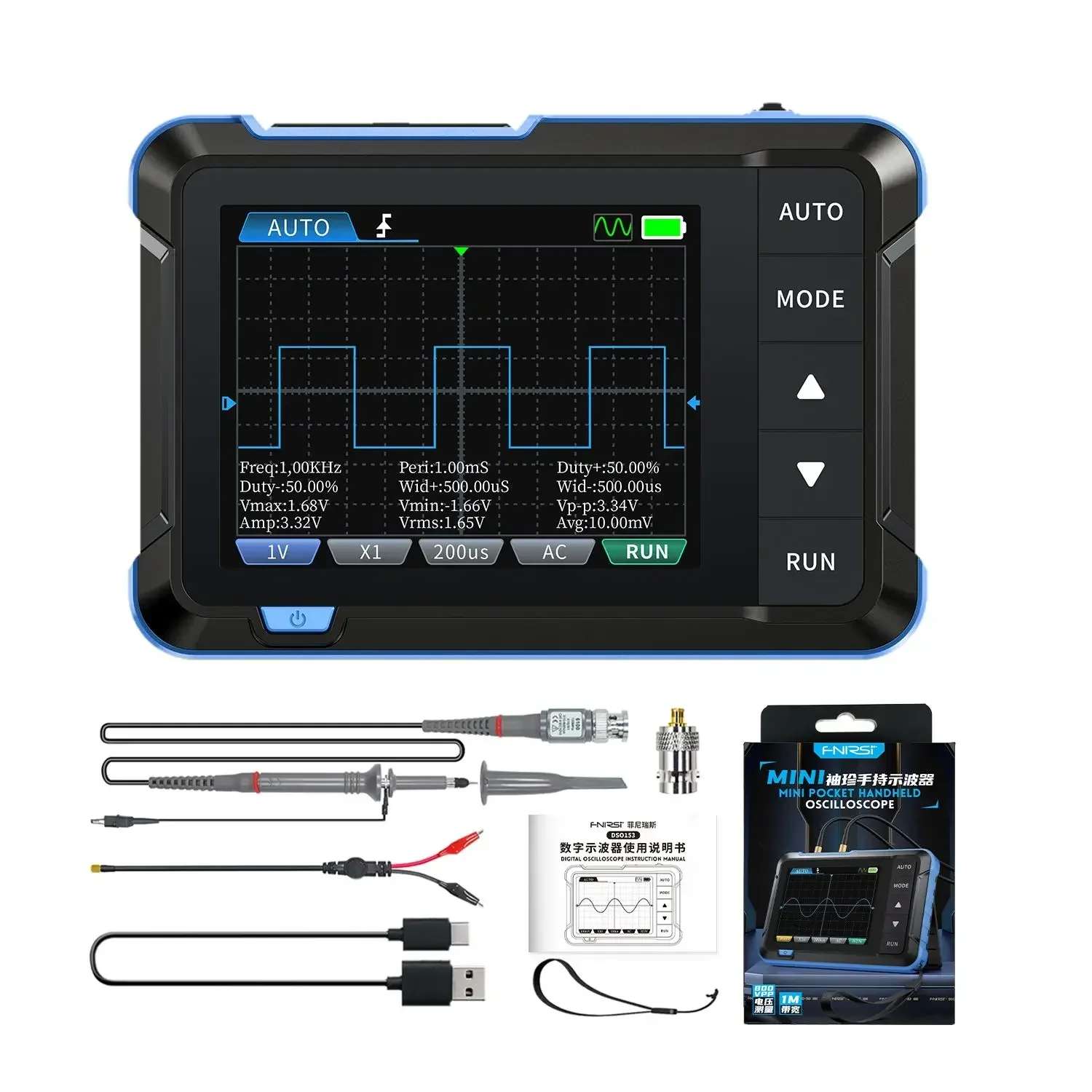 FNIRSI DSO153 Mini Oscilloscope Signal Generator Oscope Tool - Image 8