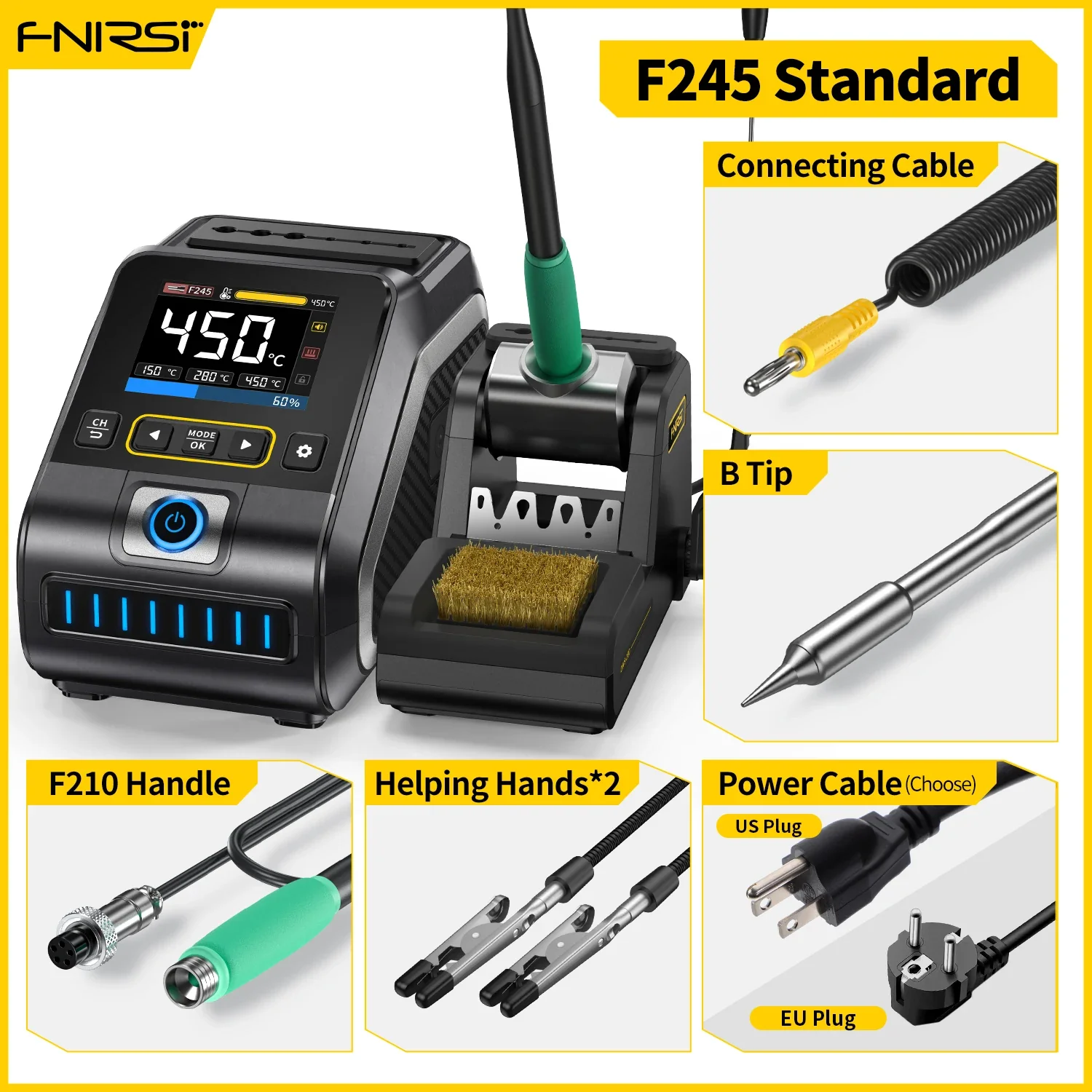 FNIRSI DWS-200 Power Repaid Heating Soldering Iron Staion - Image 7