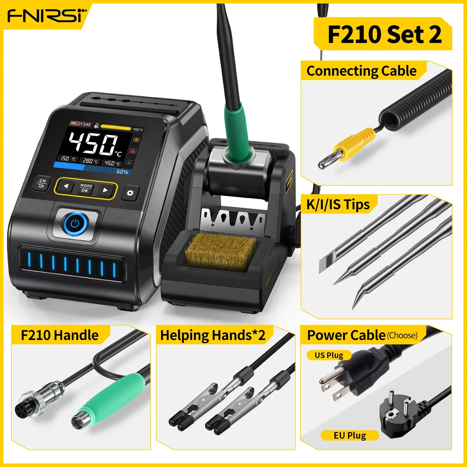 FNIRSI DWS-200 Power Repaid Heating Soldering Iron Staion - Image 8
