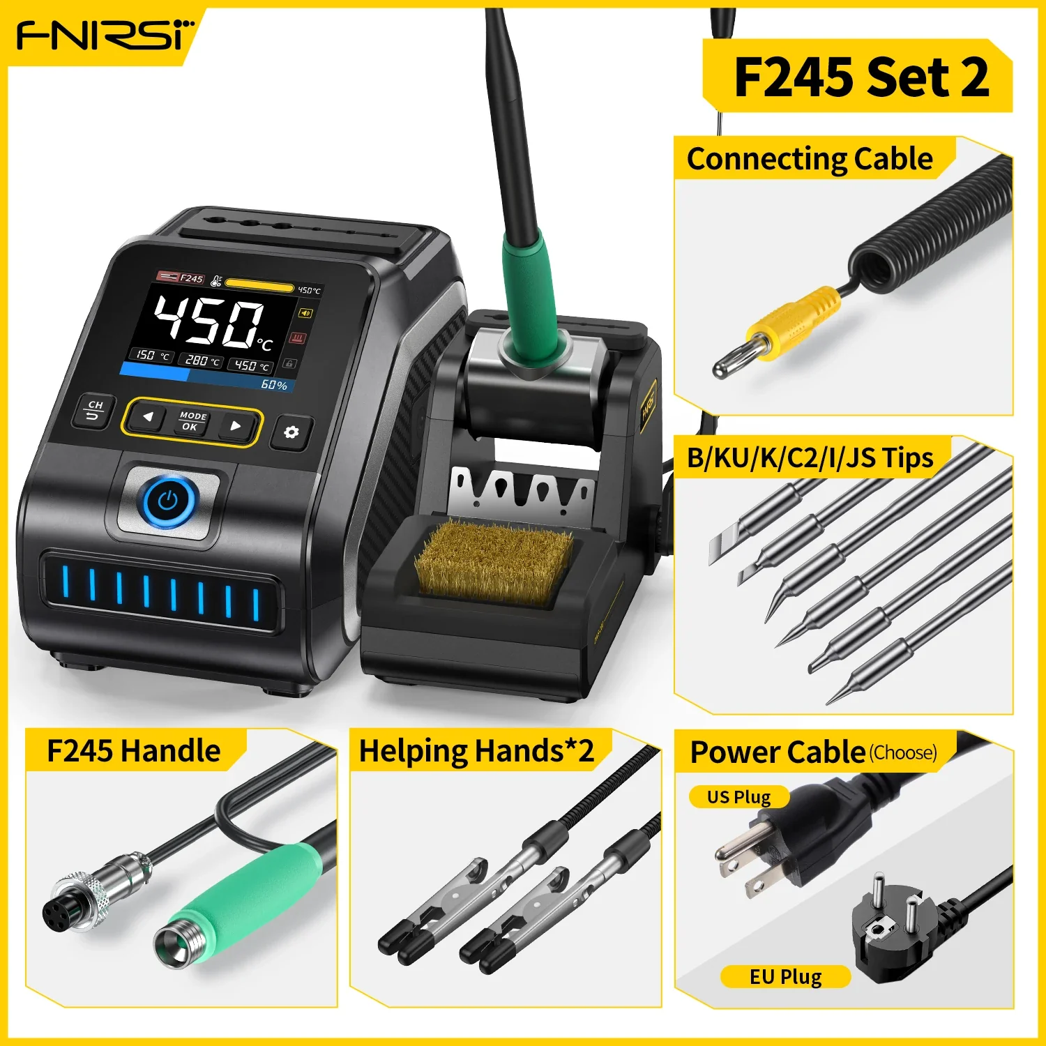 FNIRSI DWS-200 Power Repaid Heating Soldering Iron Staion - Image 9