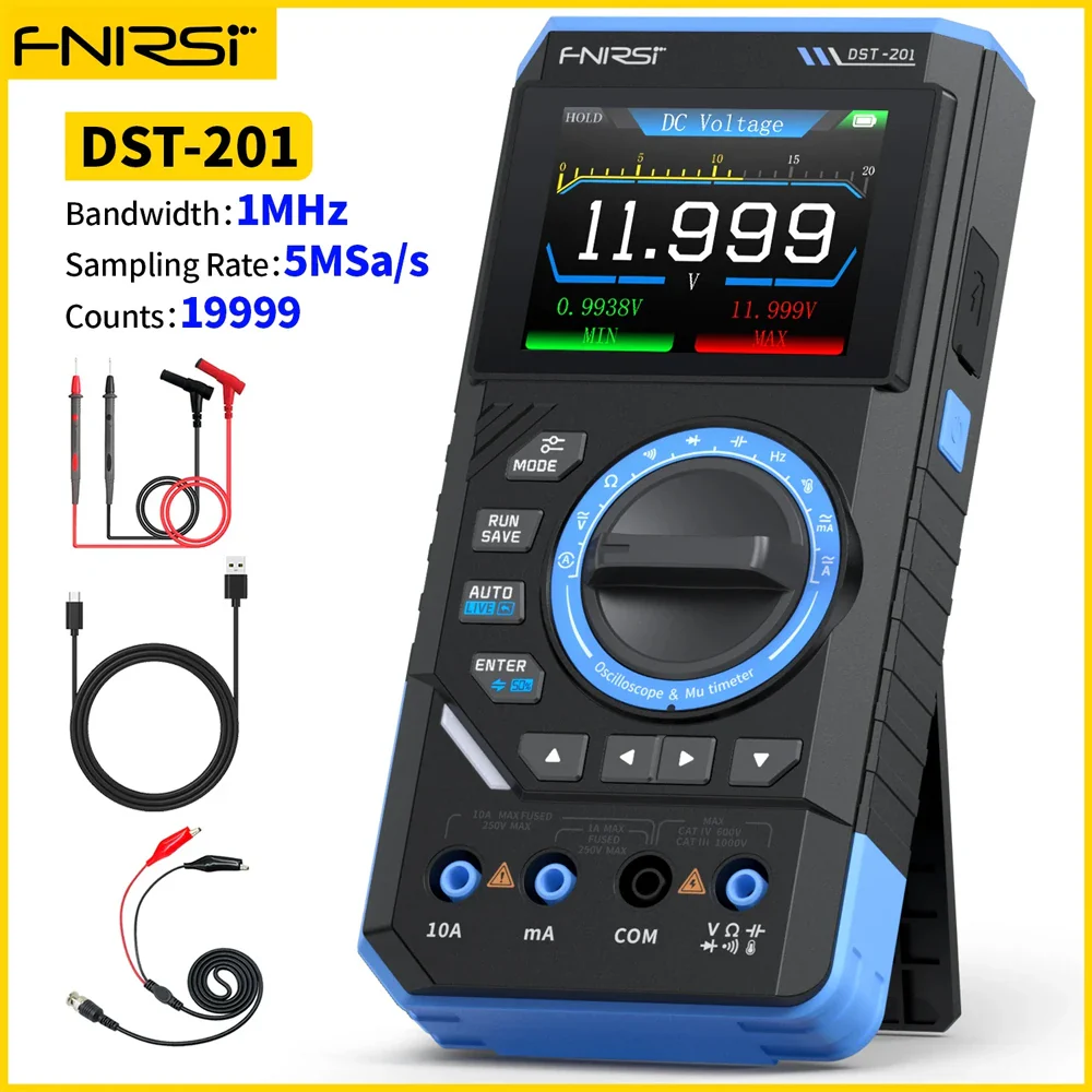 FNIRSI DST-210/201 3-in-1 Oscilloscope Multimeter & Signal Generator - Image 5