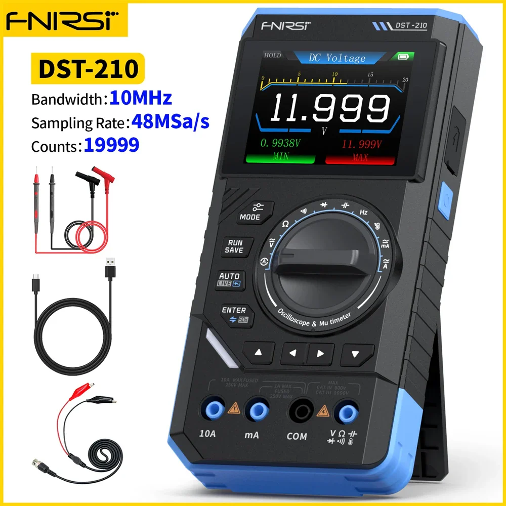 FNIRSI DST-210/201 3-in-1 Oscilloscope Multimeter & Signal Generator - Image 6