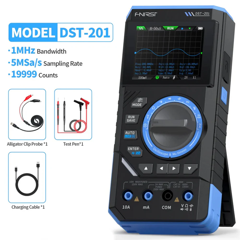 FNIRSI DST-210/201 3-in-1 Oscilloscope Multimeter & Signal Generator - Image 7