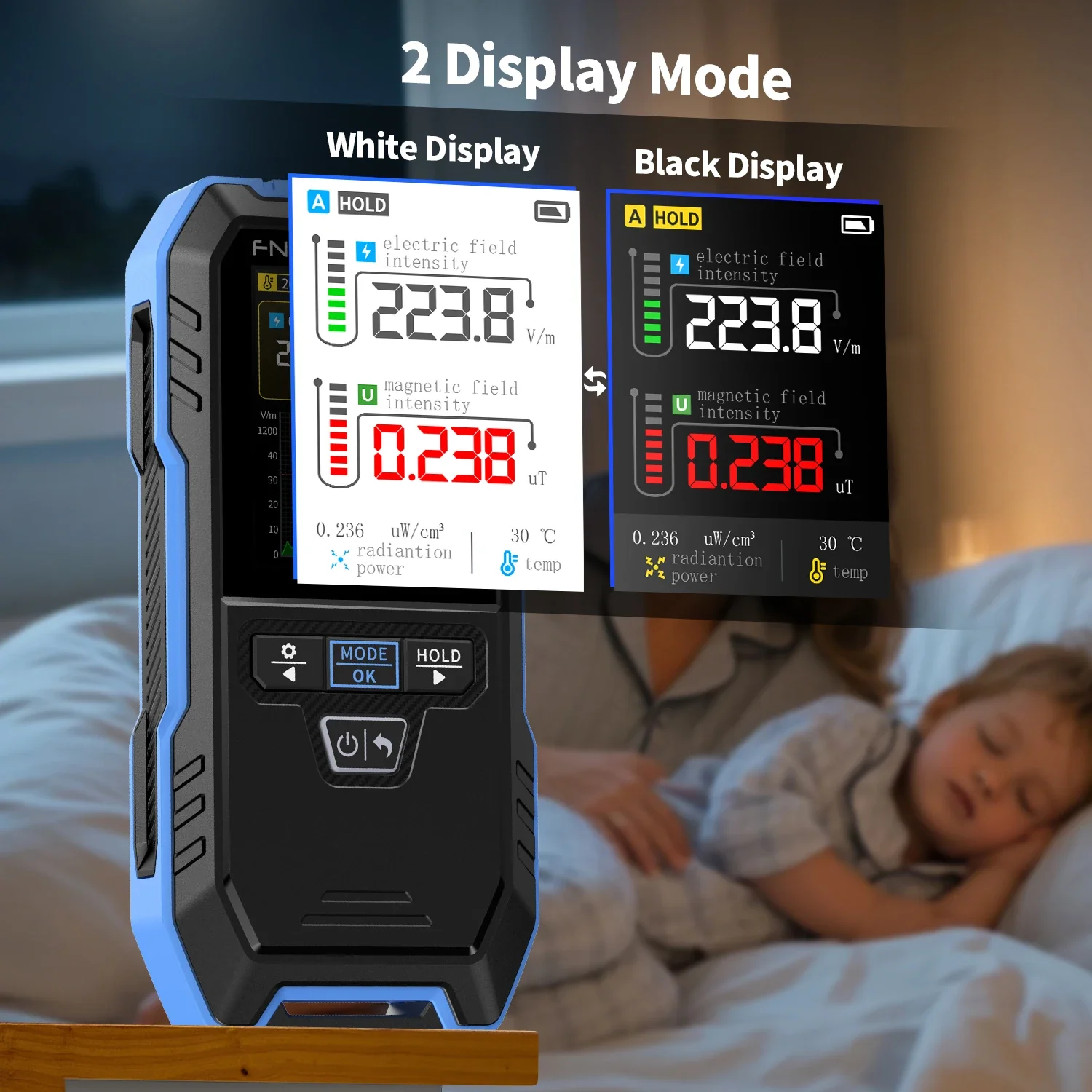 FNIRSI ERD-10 4-IN-1 Electromagnetic Radiation Detector - Image 5