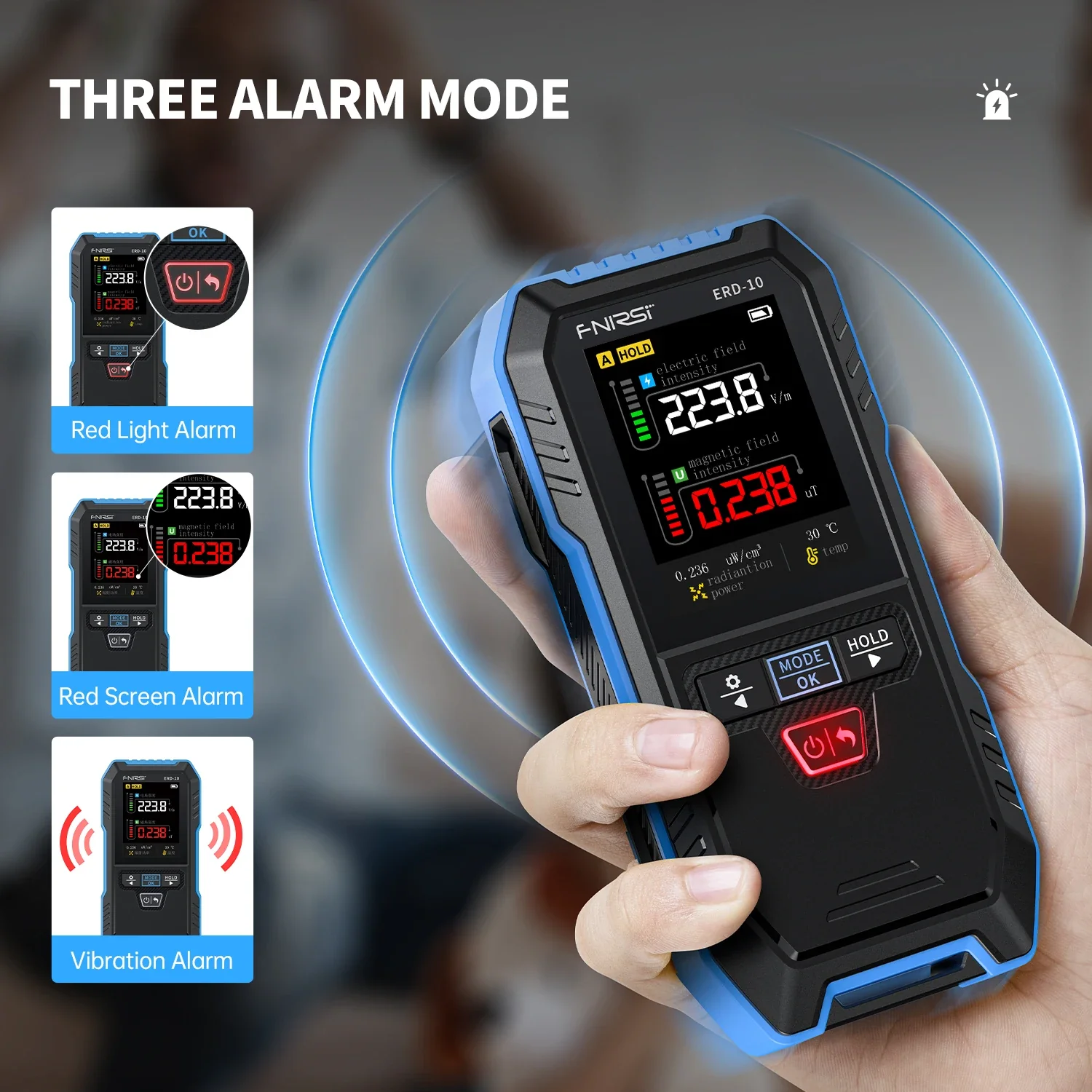 FNIRSI ERD-10 4-IN-1 Electromagnetic Radiation Detector - Image 6
