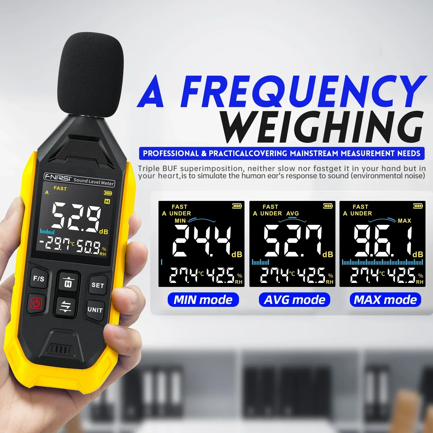 FNIRSI FDM01  Noise Digital  Sound Level Meter - Image 3
