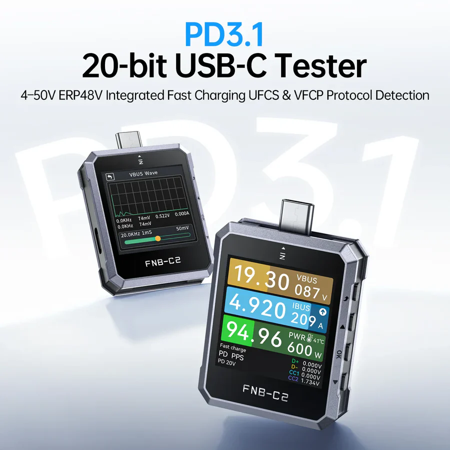 FNIRSI FNB-C2 USB PD 3.1 Type-C Fast Charging Tester - Image 3