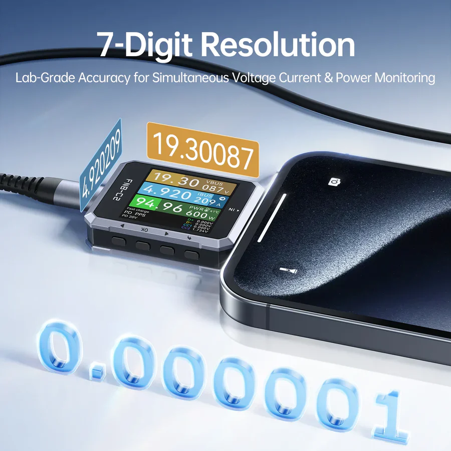 FNIRSI FNB-C2 USB PD 3.1 Type-C Fast Charging Tester - Image 4